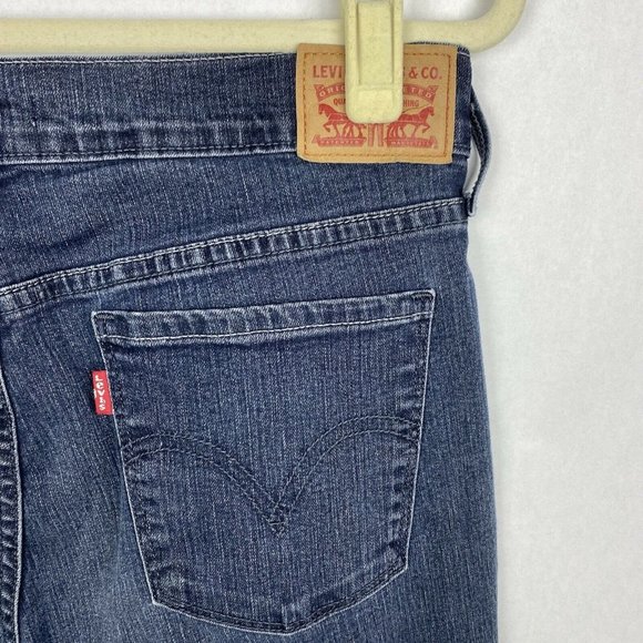 Levi's 505 Straight Leg Jeans Womens Medium Wash Mid Rise Stretch Size 10 - Picture 4 of 7